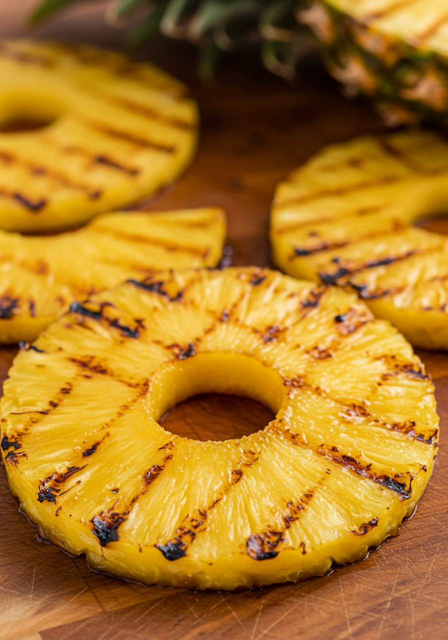 Grilled Pineapple with Cinnamon Honey Glaze - secondary view
